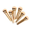  Pins de guitarra de latón Pins de guitarra Cuerdas de puentes de guitarra Pins de clavos de guitarra reemplazo de piezas de guitarra, dorado 